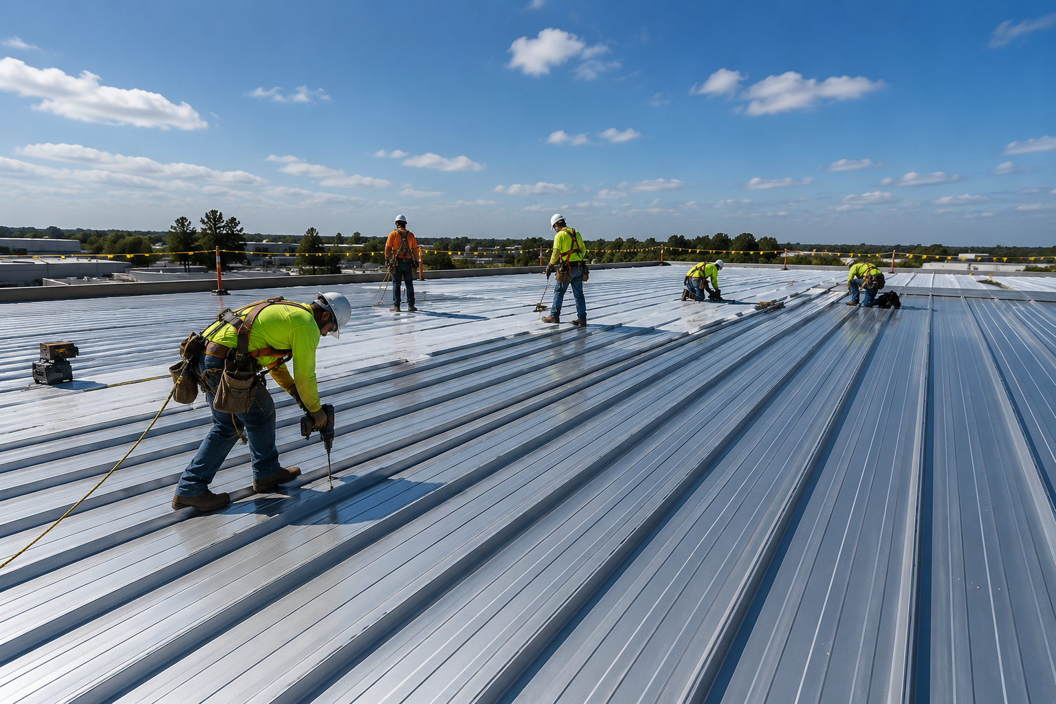 Commercial roofing project